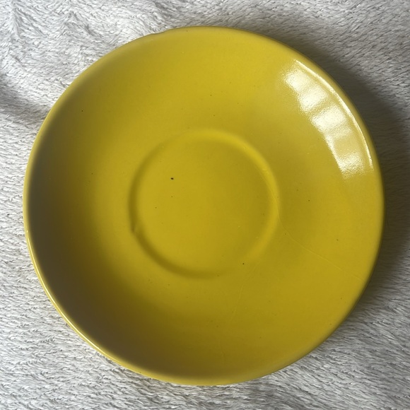 Espresso Cup and Saucer Yellow and Tan 2.67 ounces - Picture 5 of 10